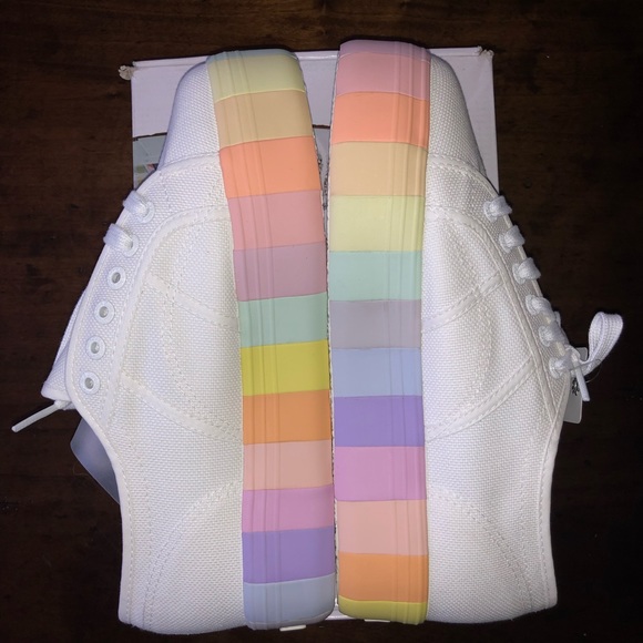 SOLD Superga 2790 white multistripe platform sneak - Picture 7 of 8